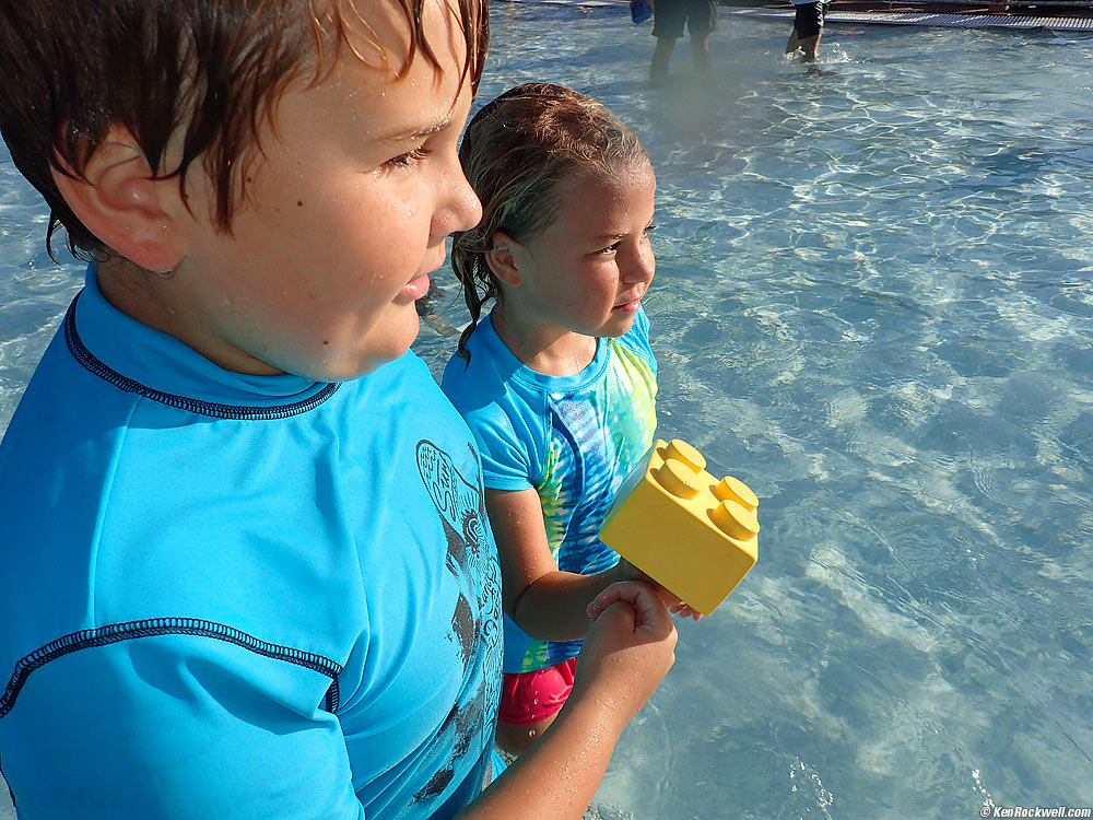 Ryan and Katie at Legoland's water park