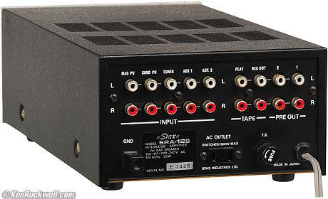 Rear, Stax SRA-12S