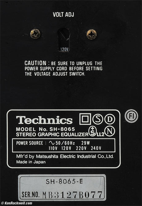 Technics SH-8065 33-band graphic equalizer
