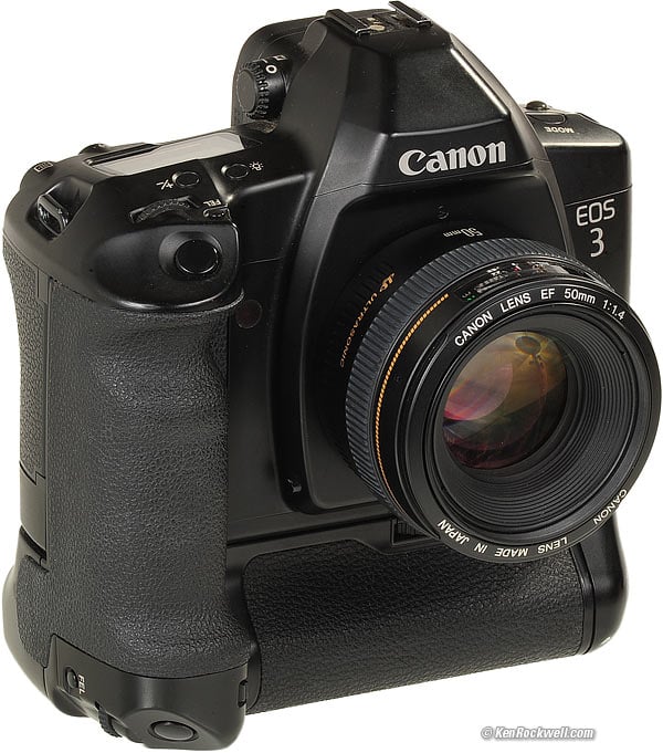 Canon EOS 3, PB-E2 booster and 50/1.4 EF