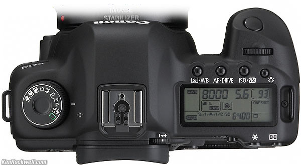 Canon EOS 5D Mark II Top