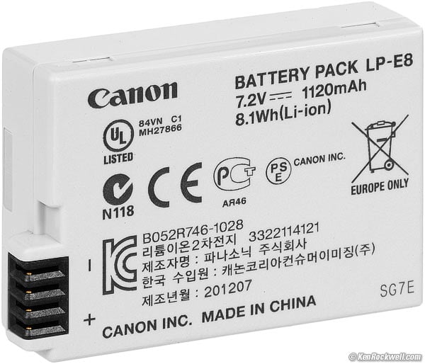 Canon LP-E8 Battery