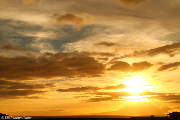 Sunset, Ho'olei, Maui, 26 June 2010