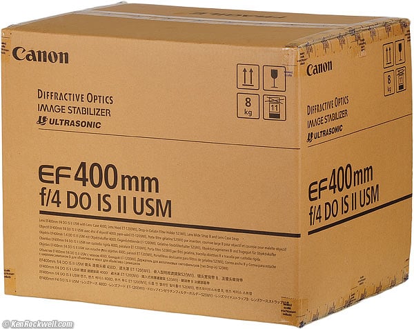 Box, Canon 400mm f/4 DO IS II
