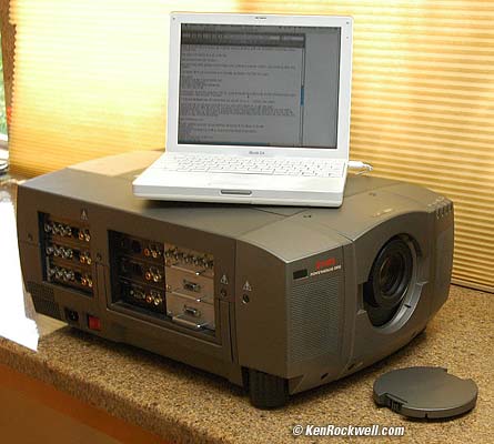 eiki projector and laptop