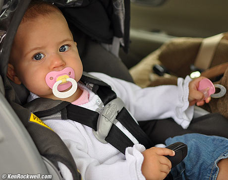 Katie in car seat