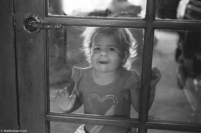 Funny face on glass