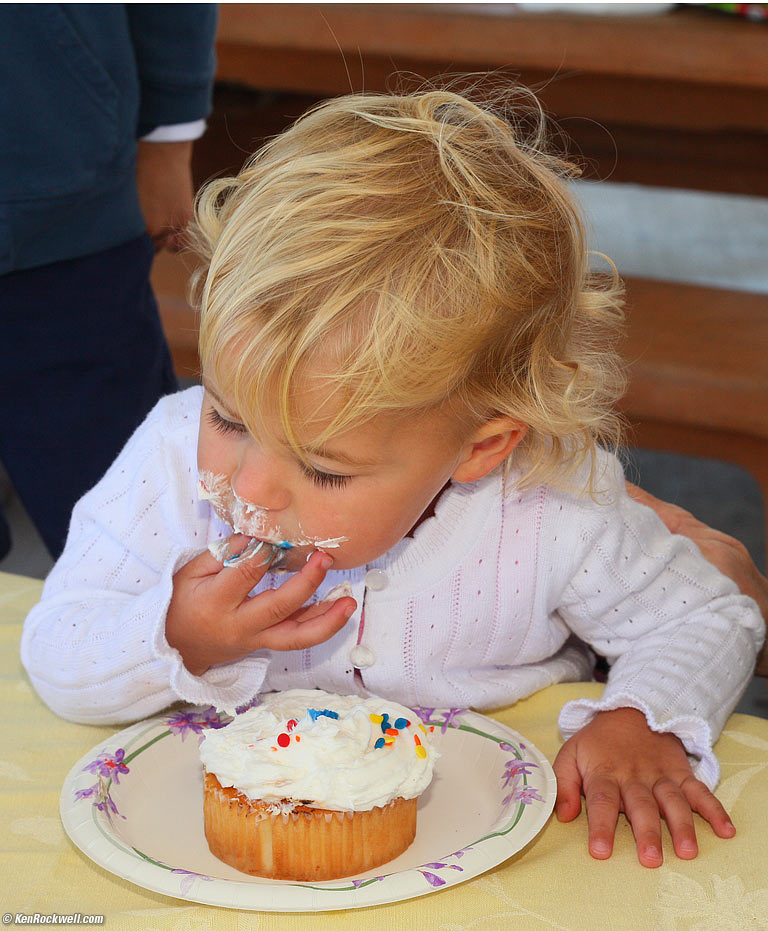 Katle enjoys her cupcake!