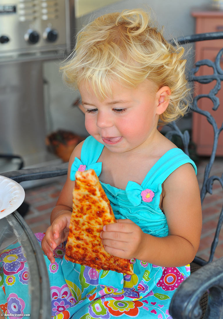 Katie and pizza