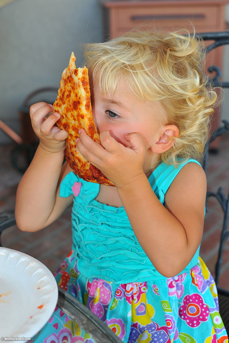 Katie and pizza