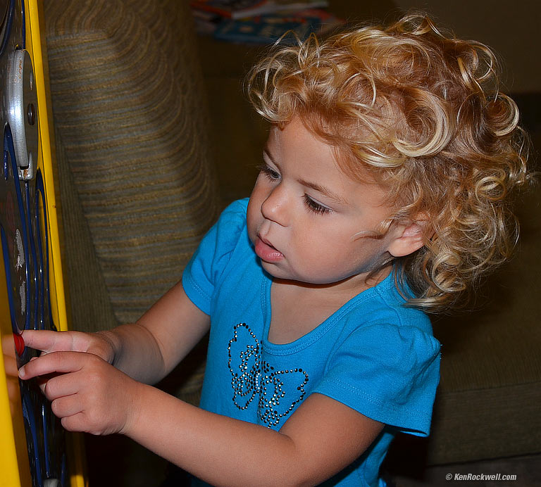 Katie playing at the dentist's.