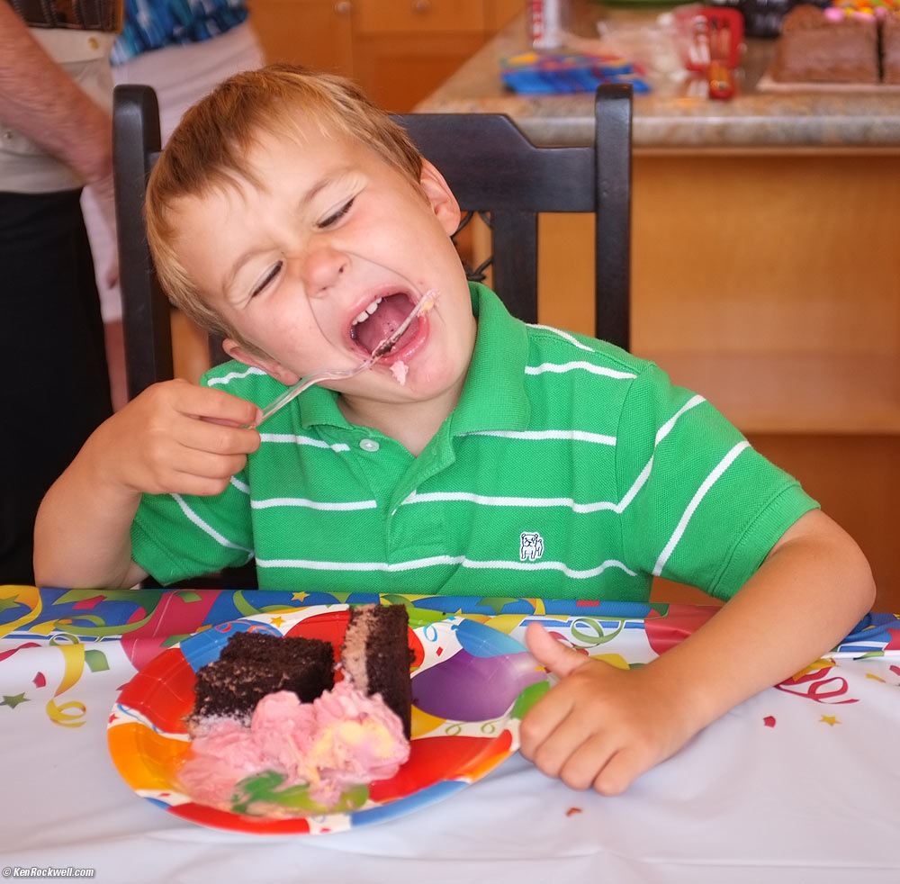 Ryan eating his cake