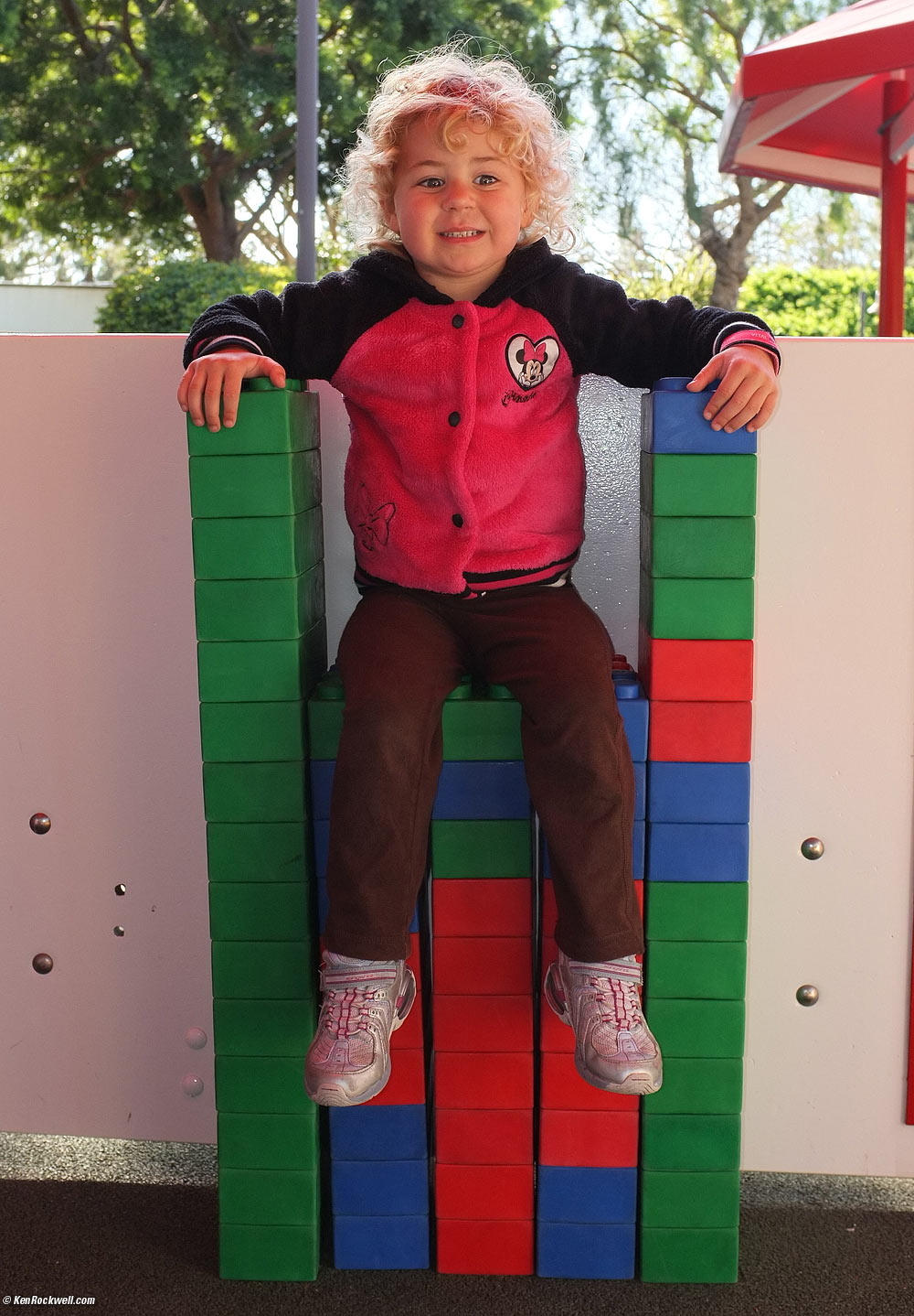 Katie on the slide.