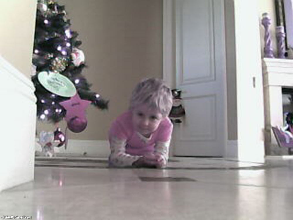 Katie by the Christmas Tree.
