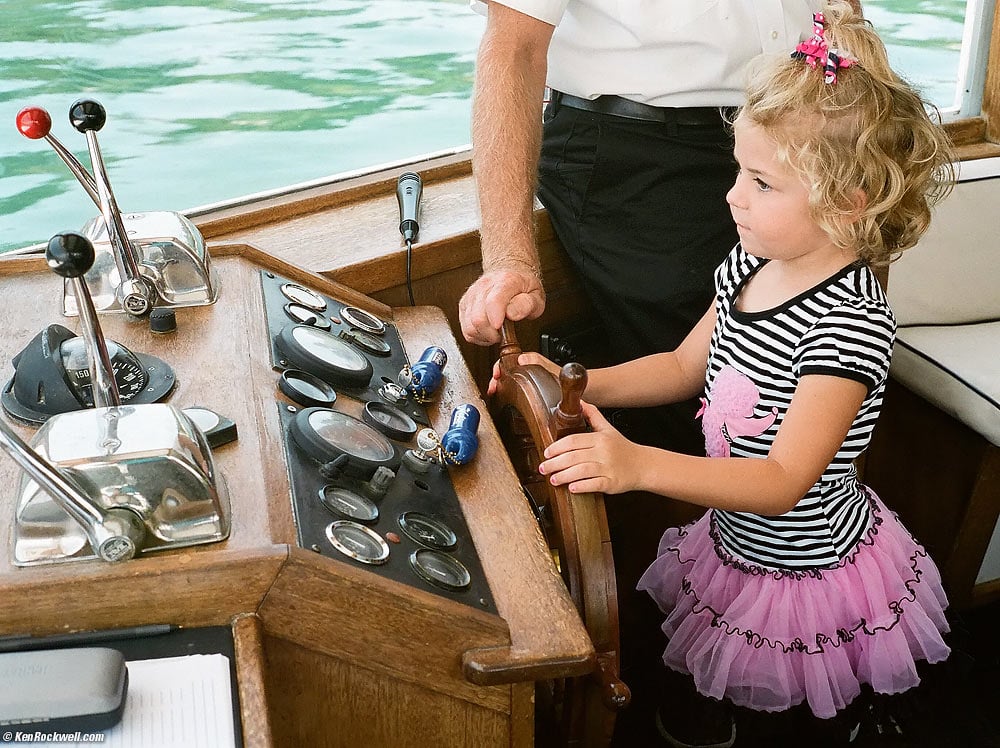 Katie Pilots the Lake Arrowhead Queen,