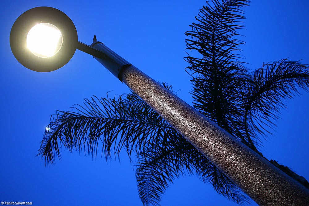 Streetlamp with moon