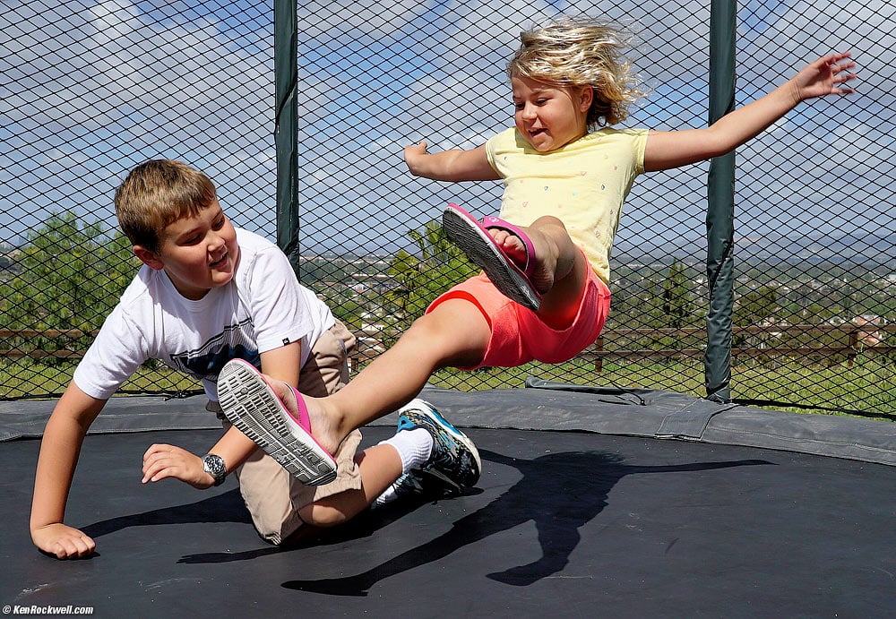 Ryan and Katie on the trampoline