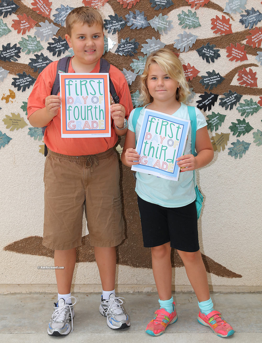Ryan and Katie at the first day of school