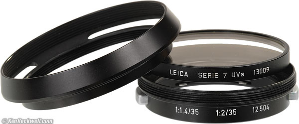 Open LEICA 12504 hood and filter
