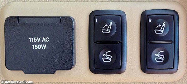 Mercedes GL550 rear seat controls