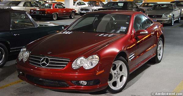 Five Mercedes SLs