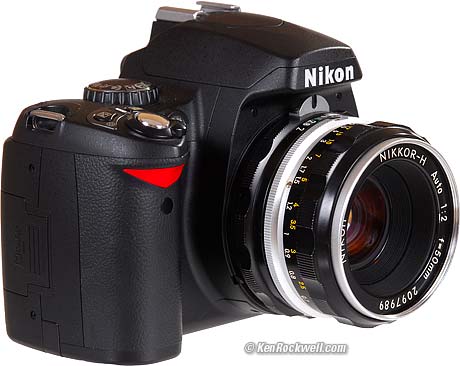 Nikon D40 with 50mm Nikkor-H