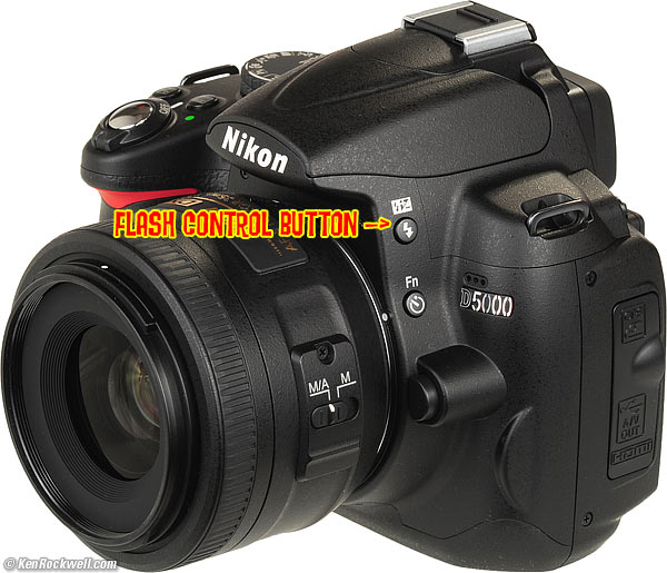 Nikon D5000 Flash Button