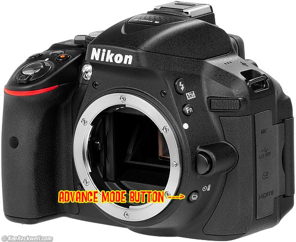 Nikon D5300 Advance Mode Button