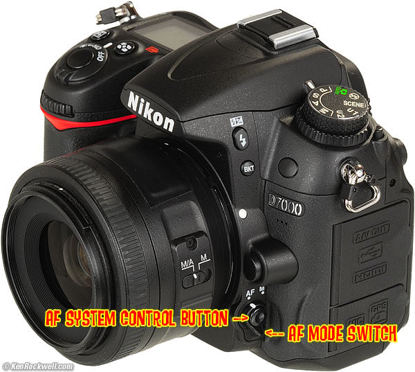 Nikon D7000 AF Mode switches
