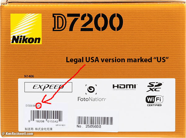 Nikon D5500 USA box end