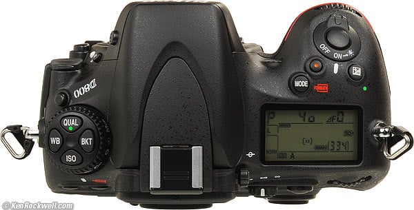 Nikn D800 and D800E top controls