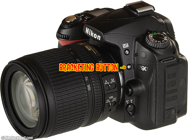 Nikon D90 BKT button