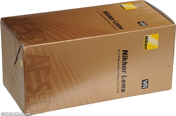 Nikon 105mm VR box