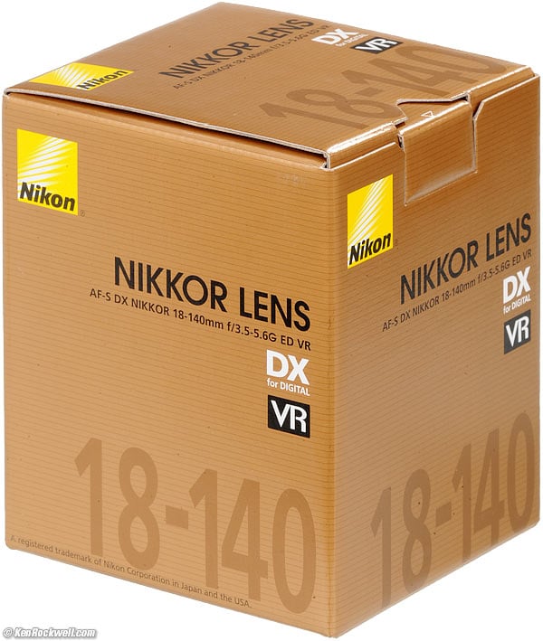 Box, Nikon 18-140mm DX VR
