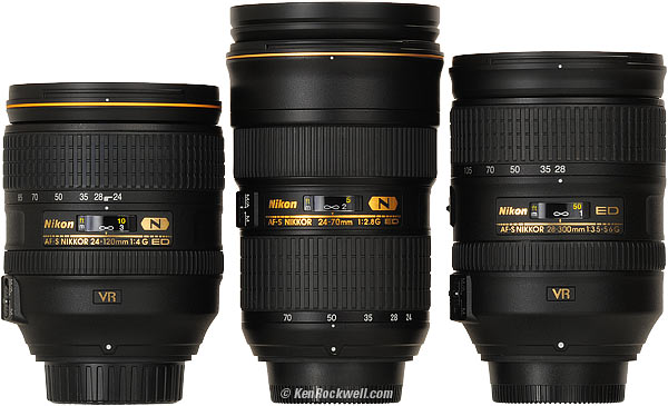 Nikon 24-120 and 28-105mm