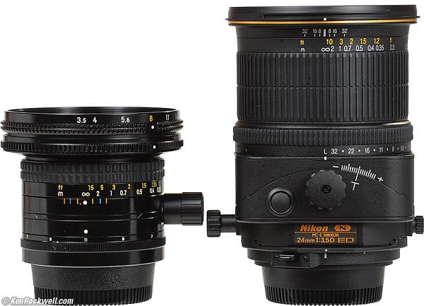 Nikon 28mm PC and 24mm PC-E