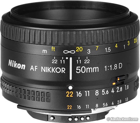 Nikkor 50mm F1 8. Nikon Nikkor 50mm f/1.8