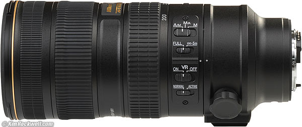 Nikon 70-200mm VR Switches