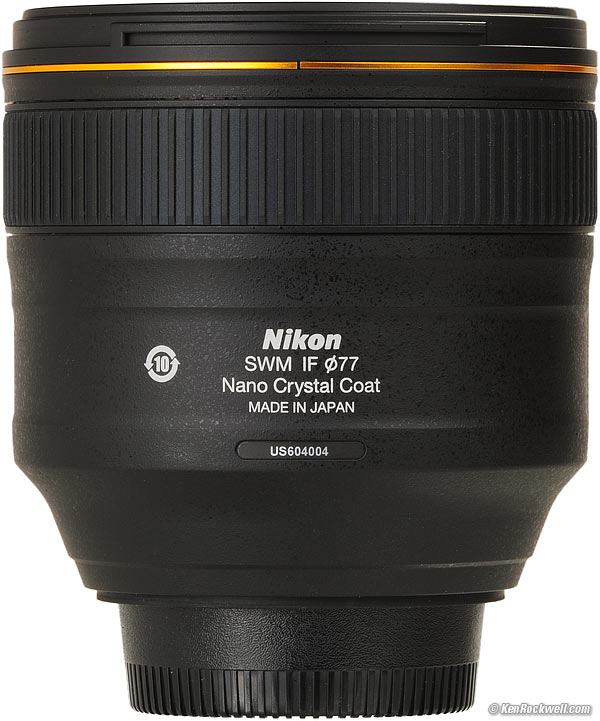 Nikon 85mm diagram