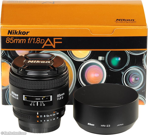Nikon 85mm f/1.8 AF-D box