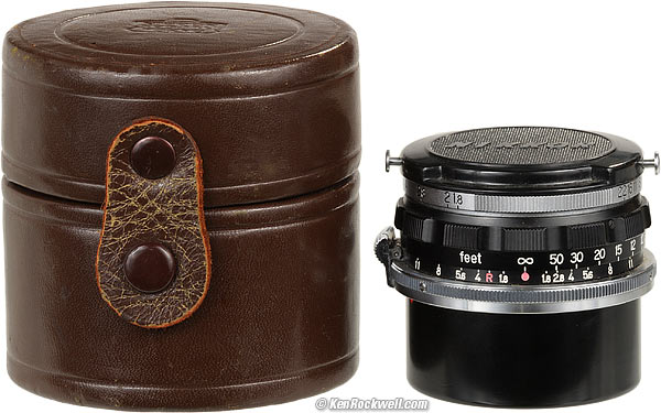 Nikon 35mm f/1.8 and case and caps