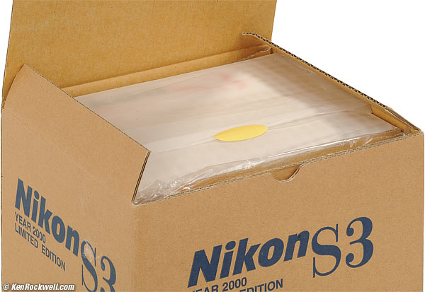 Outer box, Nikon S3 Year 2000