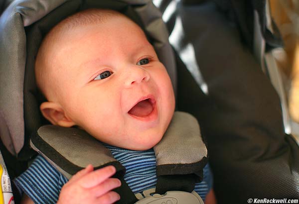 Smiling in seat