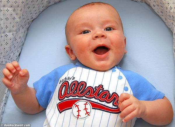 Baby Ryan in crib