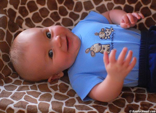 Baby Ryan on changing table