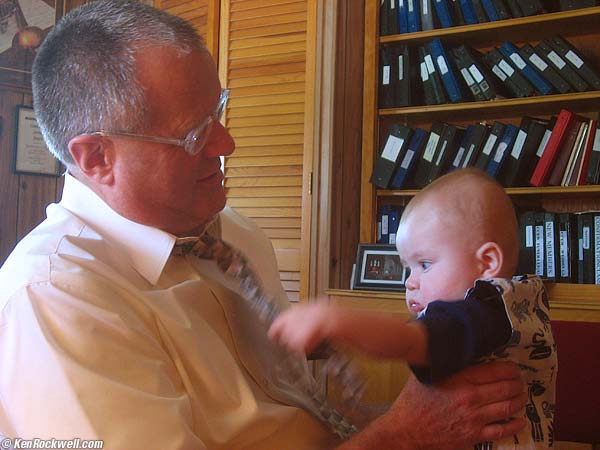 Ryan pulls Pastor Huyck's Tie