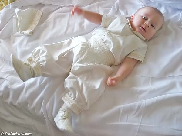 baby Ryan in his baptism suit