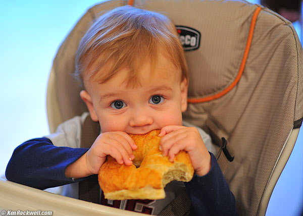 Ryan eating a croissant