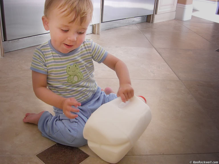 Ryan and milk bottle