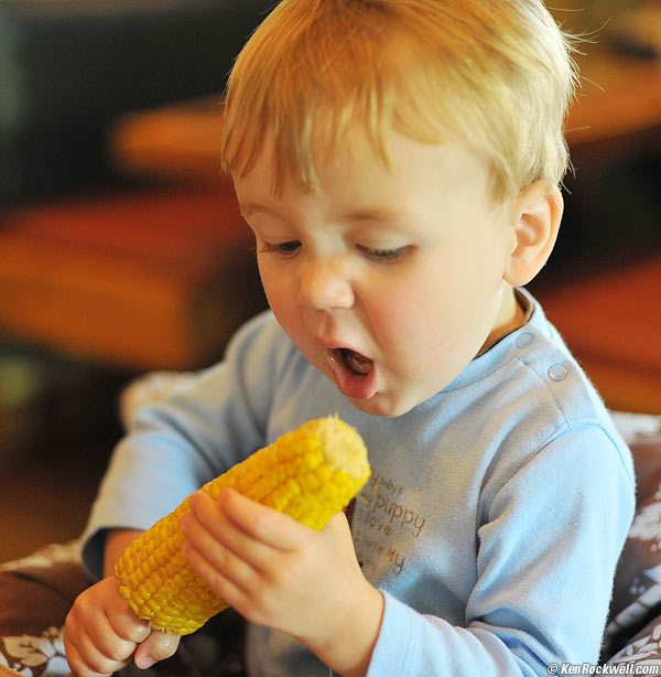 Ryan eating corn-on-the-cob